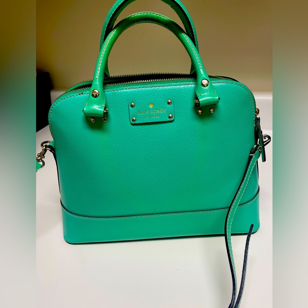 Kate Spade Kelly Green Small Rachelle Leather Satchel